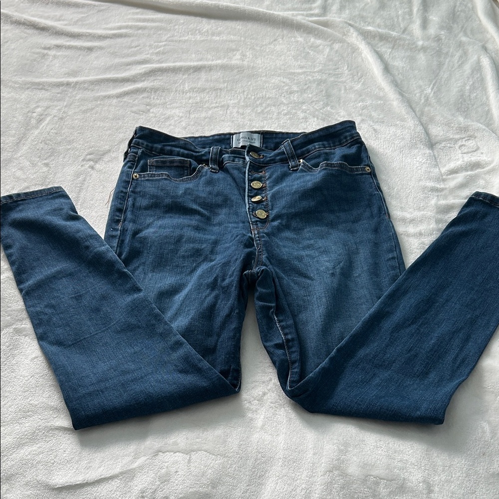 Crown & Ivy High Rise Indigo Jeans